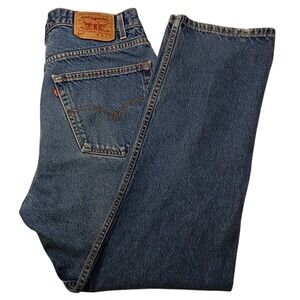 Vtg Levis 505 Jeans Mens 38(37) x 31 Blue Denim Regular Fit Straight Leg Red Tab